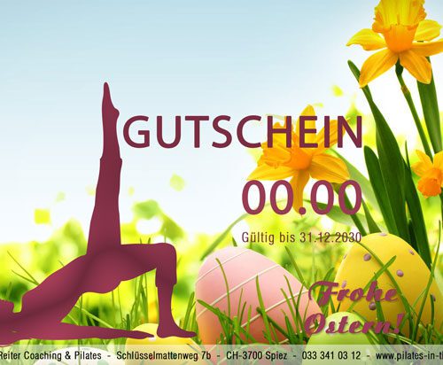 Pilates Ostergutschein