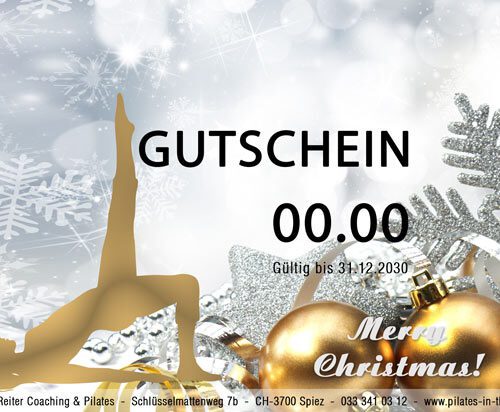 Pilates Weihnachtsgutschein