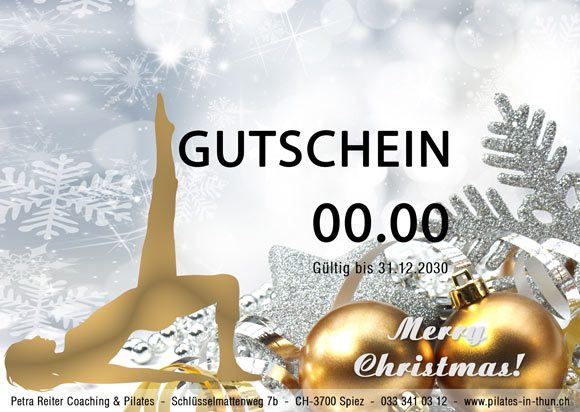 Pilates Weihnachtsgutschein